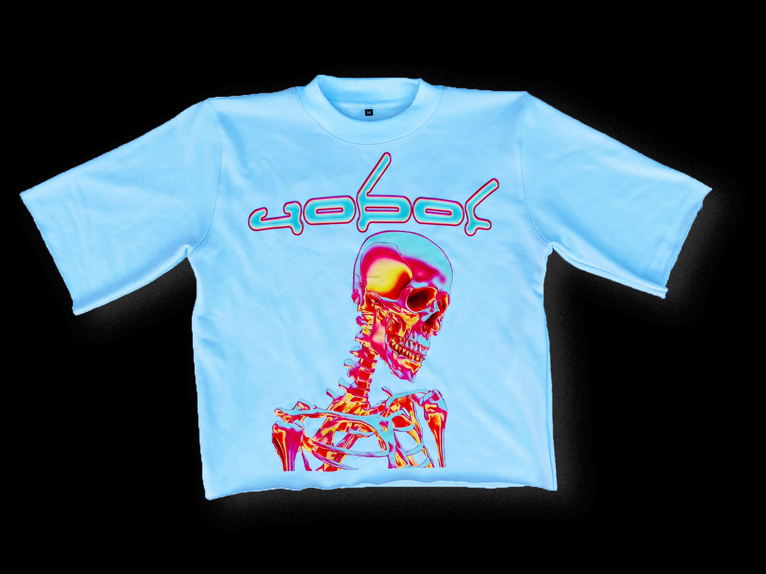 “Miami Heat Wave Skeleton” Boxy Fit Tee